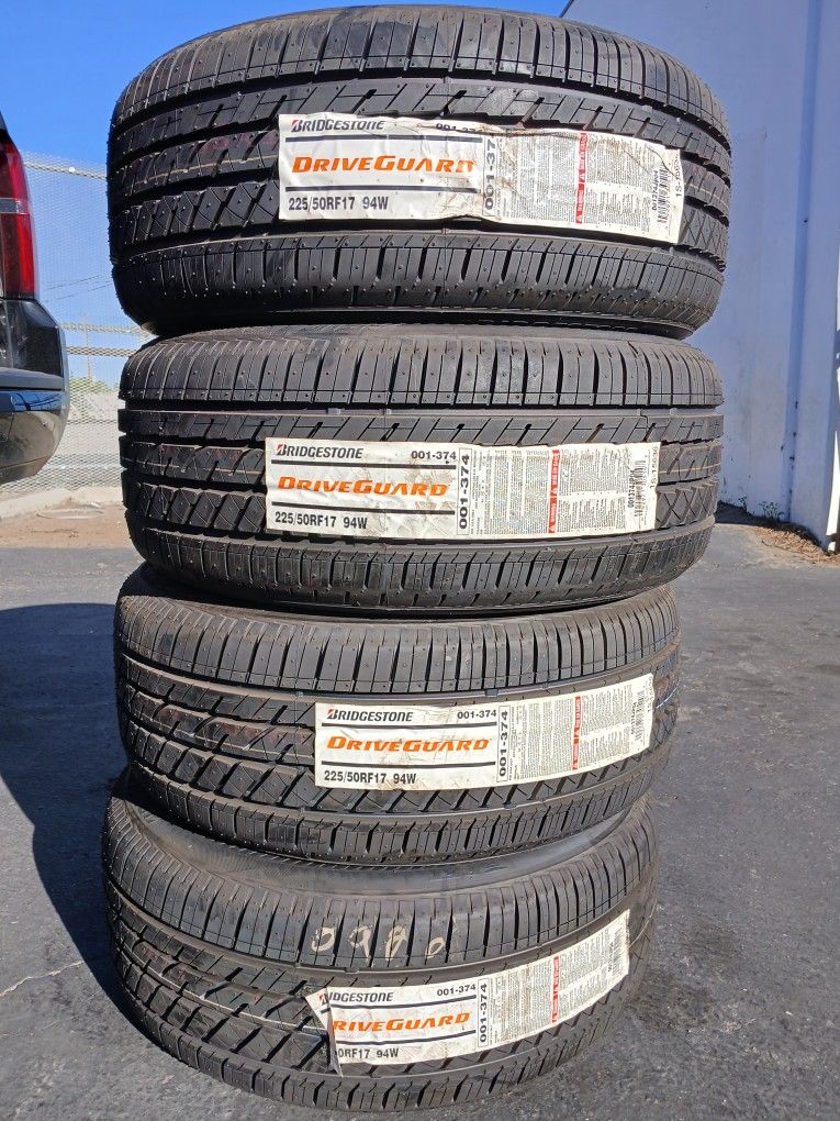Tires New 225 50R17 Bridgestone Runflat $550x4 Install Mount And Balance 