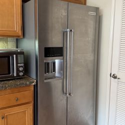 Kitchenaid Stainless Steel Side By Side Counter Depth Refrigerator 