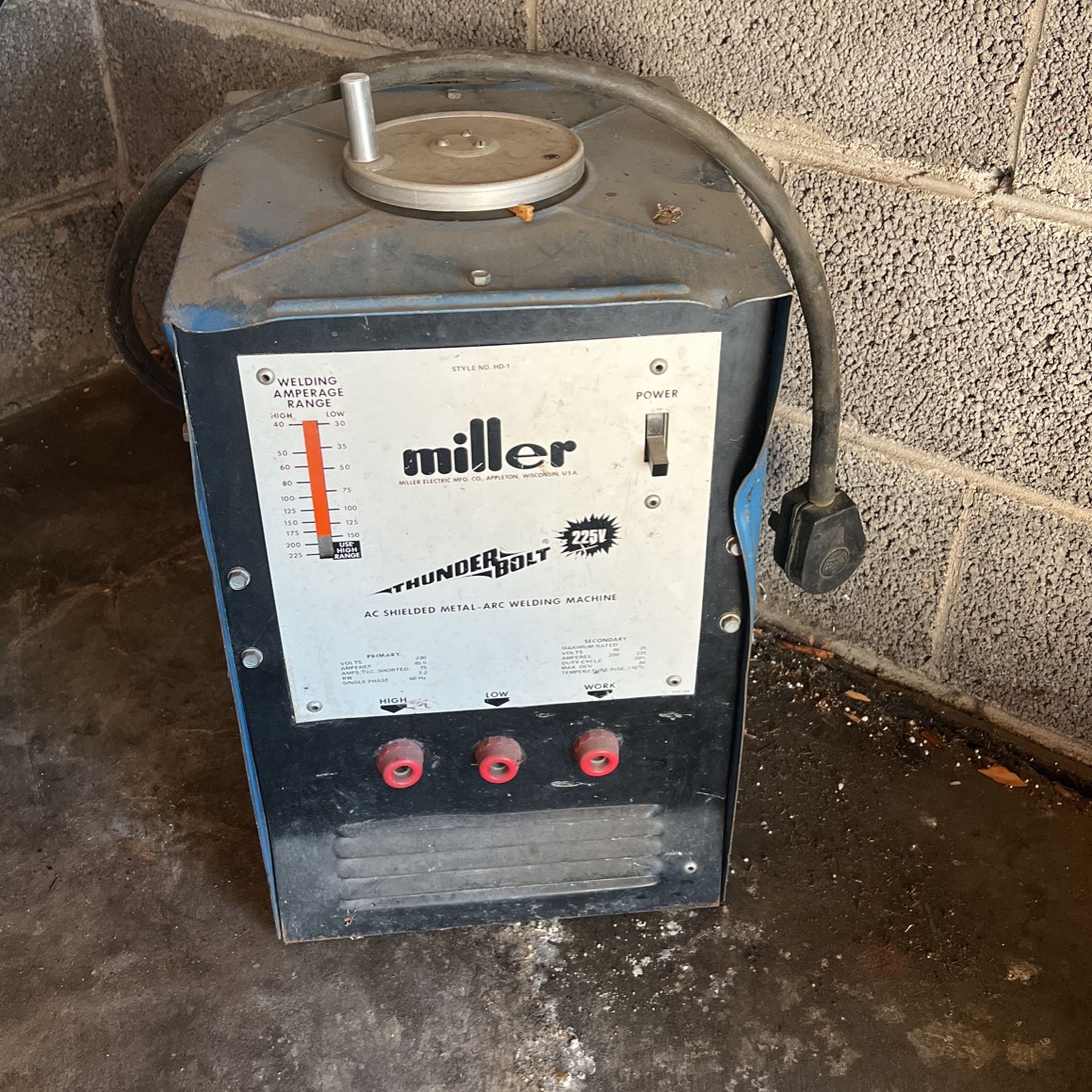 Miller Thunderbolt HD1 Arc Welder