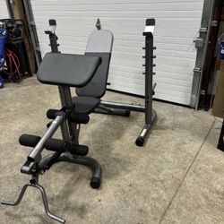Adjustable Weight Bench with Preacher Curl