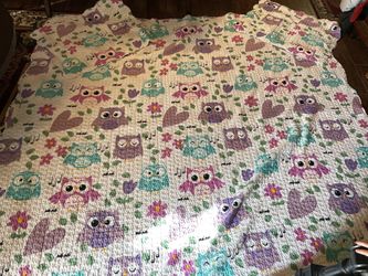 Queen Size Girls Quilted Spread And Pillow Shams
