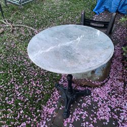 Outdoor Marble Table Top With Pedestal Stand 