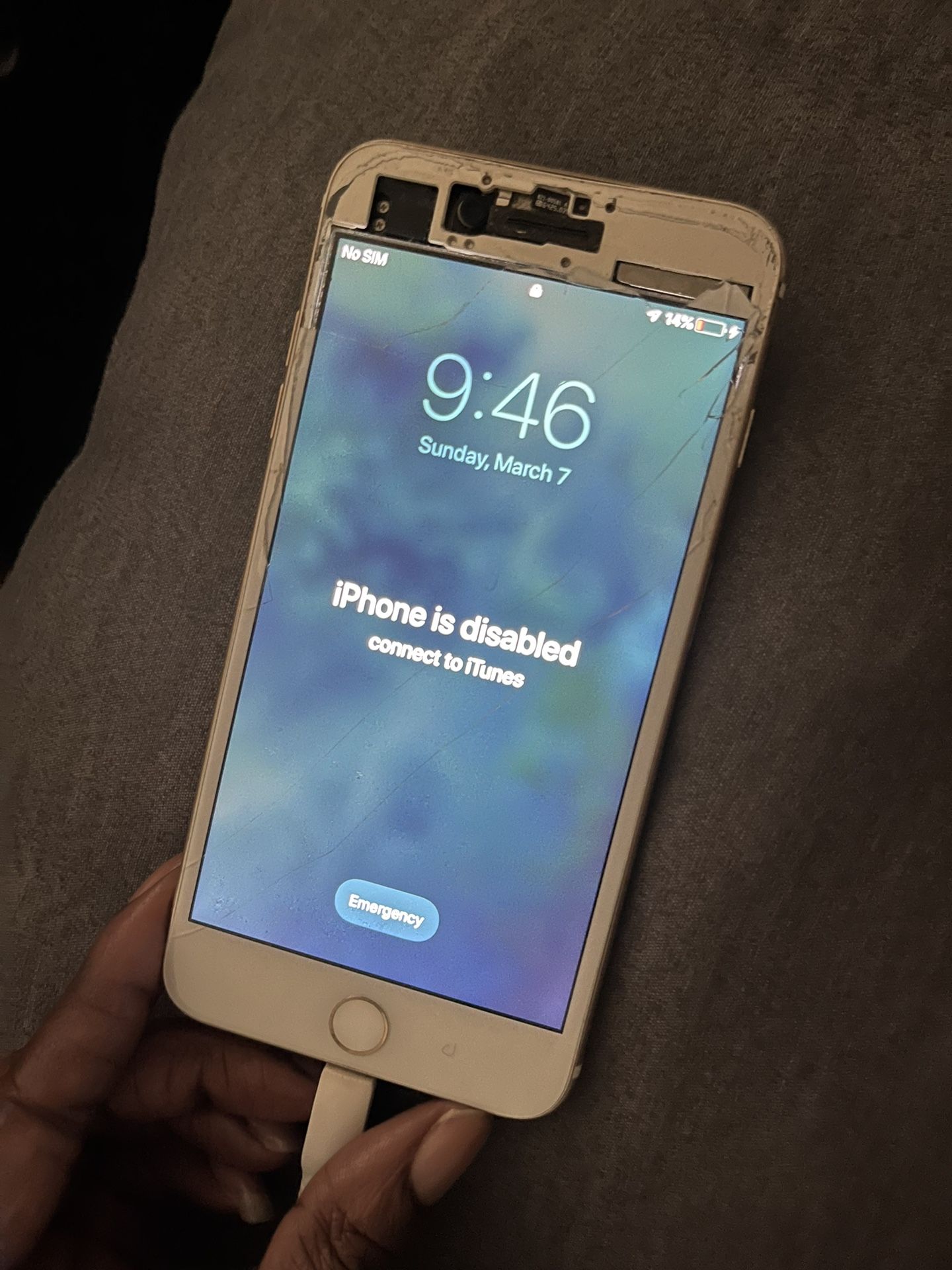 Cracked Disabled iPhone 6 and iPhone 7 Plus 