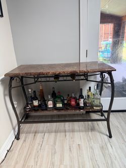 Marble Bar with two stools alcohol not included