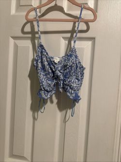 Marvel Blue Floral Smoked Set Of Top & Skirt