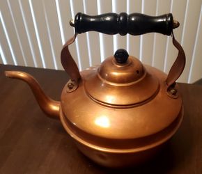 Vintage Gooseneck Copper Teapot