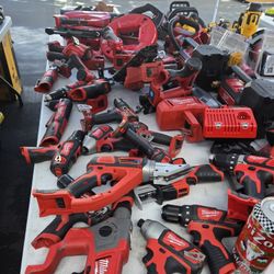 Milwaukee Tools. Chargers Batteries Drills M12 M18 