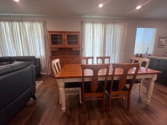 Lane Dining Table and Hutch