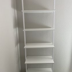 3x White Wall Shelving Units