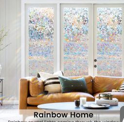 Rainbow Window Privacy Cling