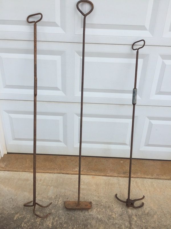 Antique coal furnace tools