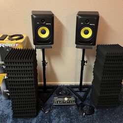 KRK Studio Monitors / Amplifier / Sound Treatment