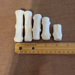5 Bisque Ready-to-paint Bamboo Beads Assorted Lengths