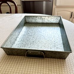 Galvanized Tin Serving Tray