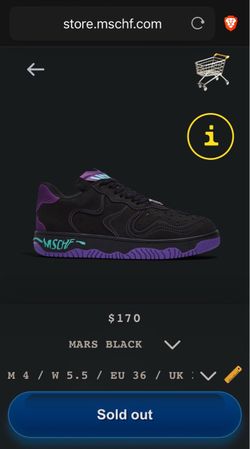 MSCHF SUPER NORMAL 2 'MARS BLACK' New in box Size9M