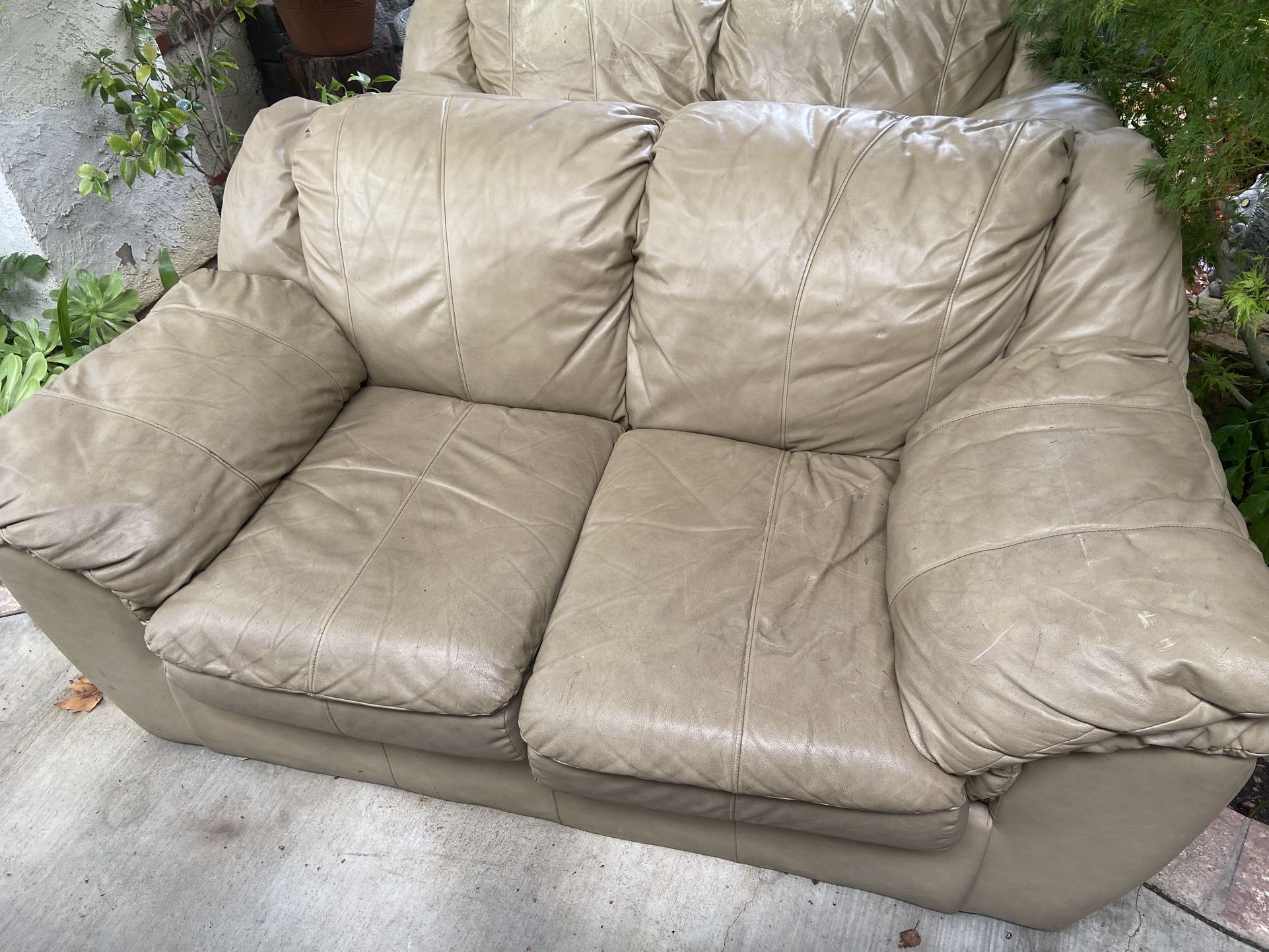 2 Leather Couches (Free)