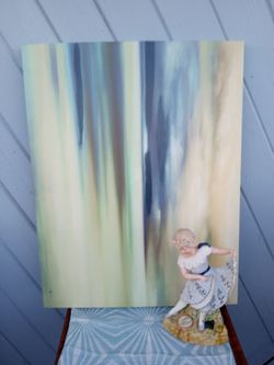 Modern abstract. Art on Canvas. Very California style. Large