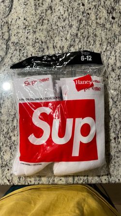 White Supreme Socks
