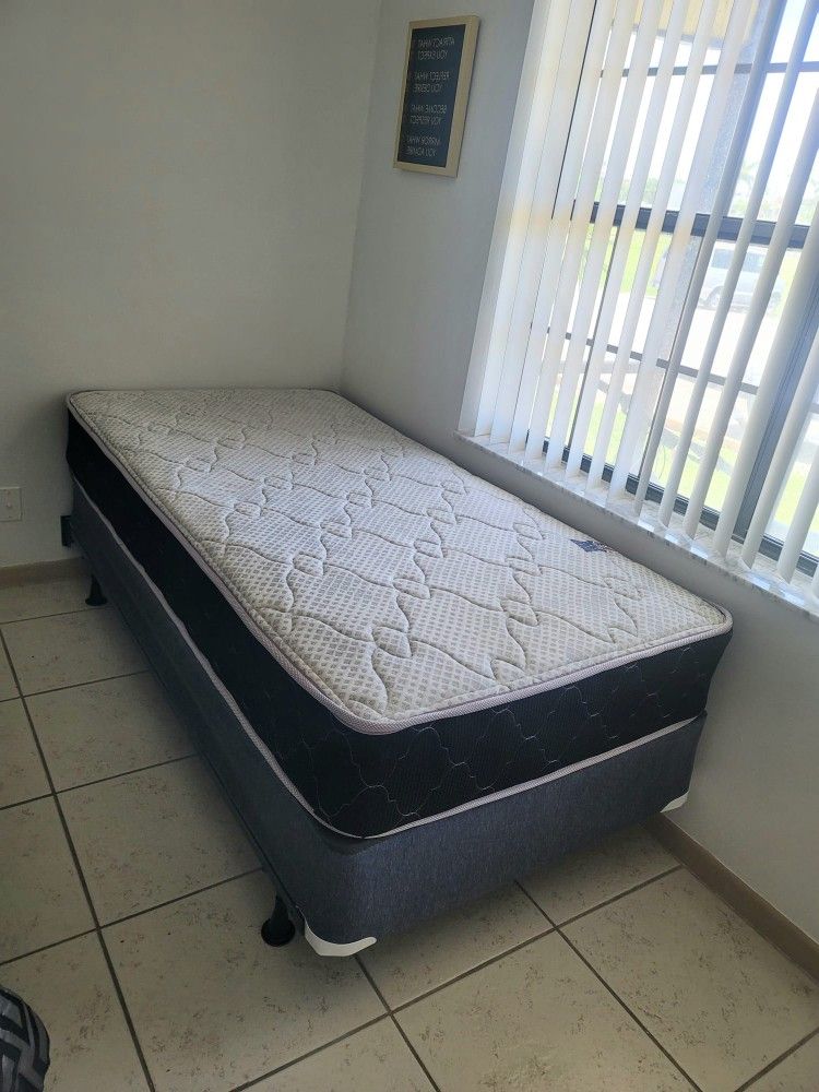 New TWIN size mattress & BOX spring. Bed frame not included on offer Furniture