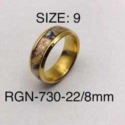 Stainless Steel Ring Band For Men & Women: RGN-730-22/Ring Size-9
