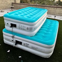 New $35 For Twin Or $45 For Queen Size Bed Inflatable Air Mattress With Built In Electric Pump 18 Inch Tall 550 Lbs Capacity 