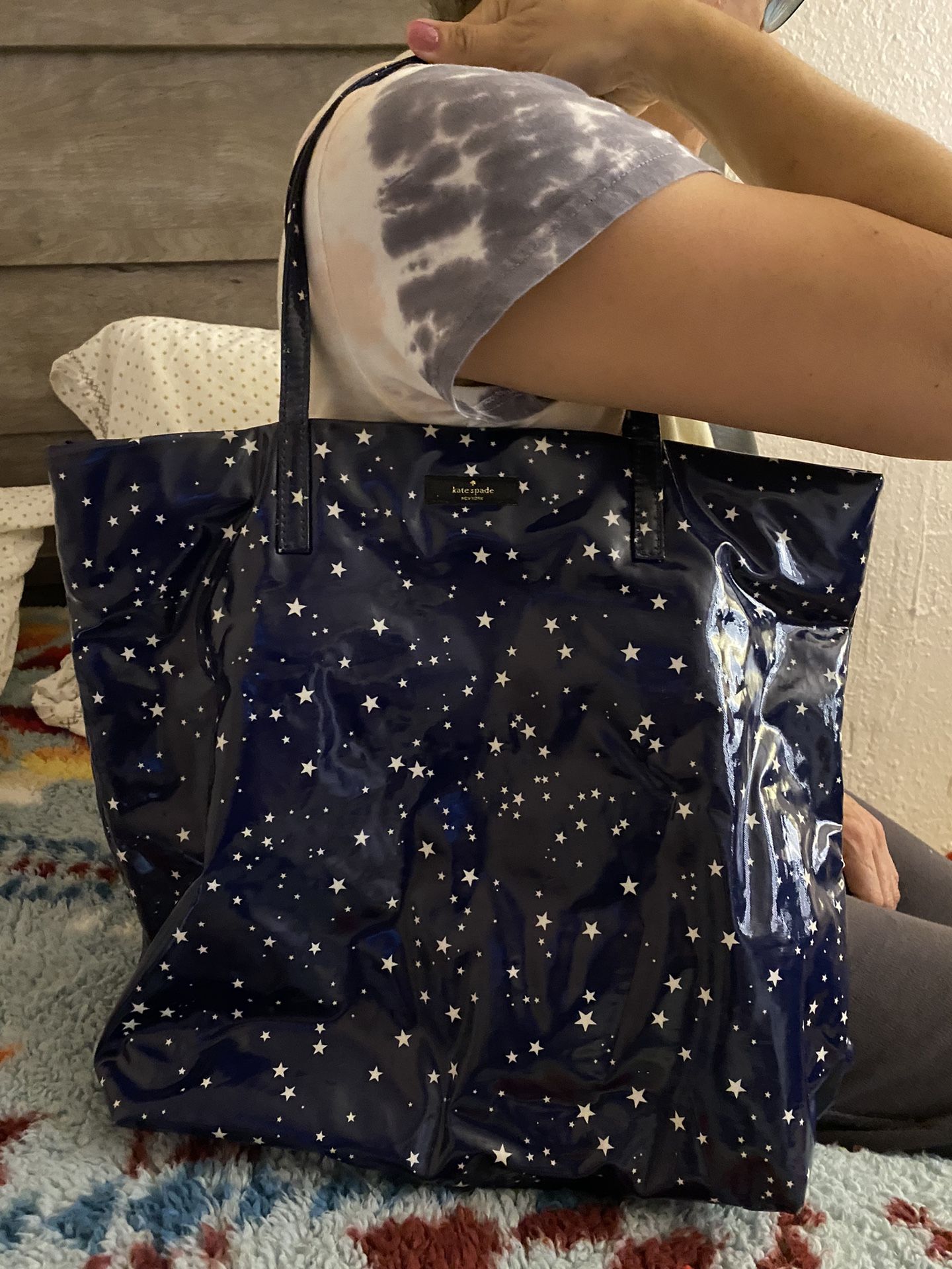 Kate Spade Navy Blue Star Tote 