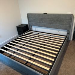 King Size Bed frame (Bradenburg Upholstered Wingback Bed) 