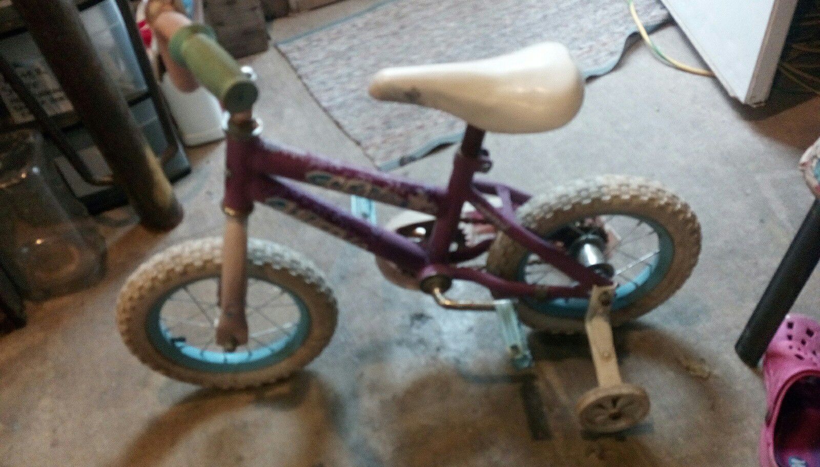 Girls used Seastar bicycle with training wheels