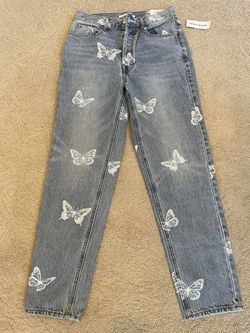 Pacsun Butterfly Jeans Girls NEW
