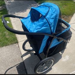 PawHut Small & Medium Dog Jogger Stroller, Blue