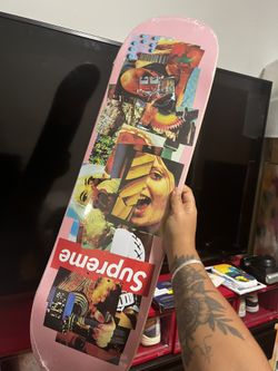 Supreme Pink Stack Skateboard 