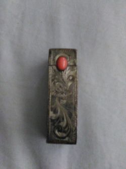 Antique Sterling Silver lipstick case with mirror
