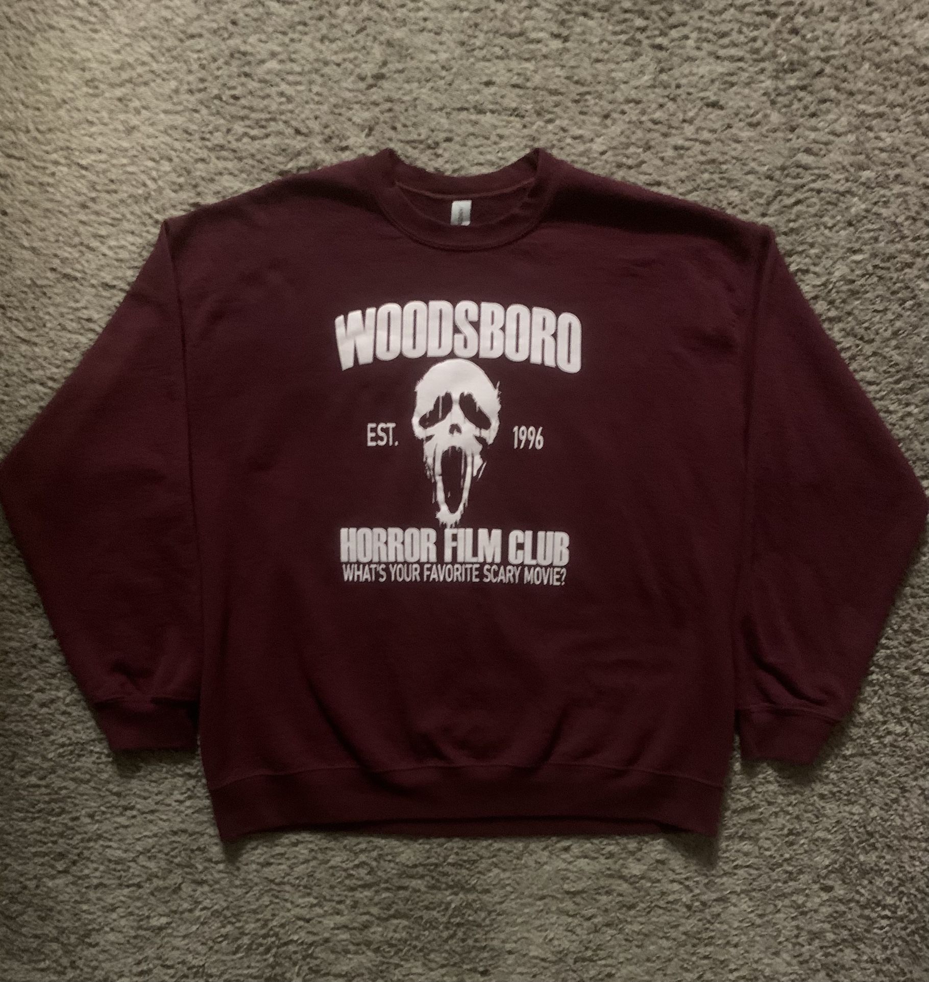 purple horror sweatshirt 