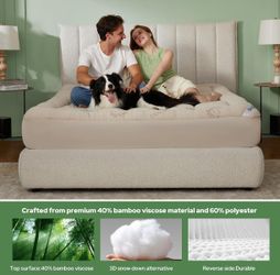 King Mattress Topper Viscose Derived from Bamboo.
