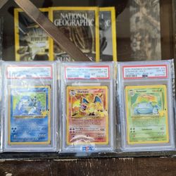 Pokémon PSA 10 Set Celebrations Charizard, Blastoise, Venusaur