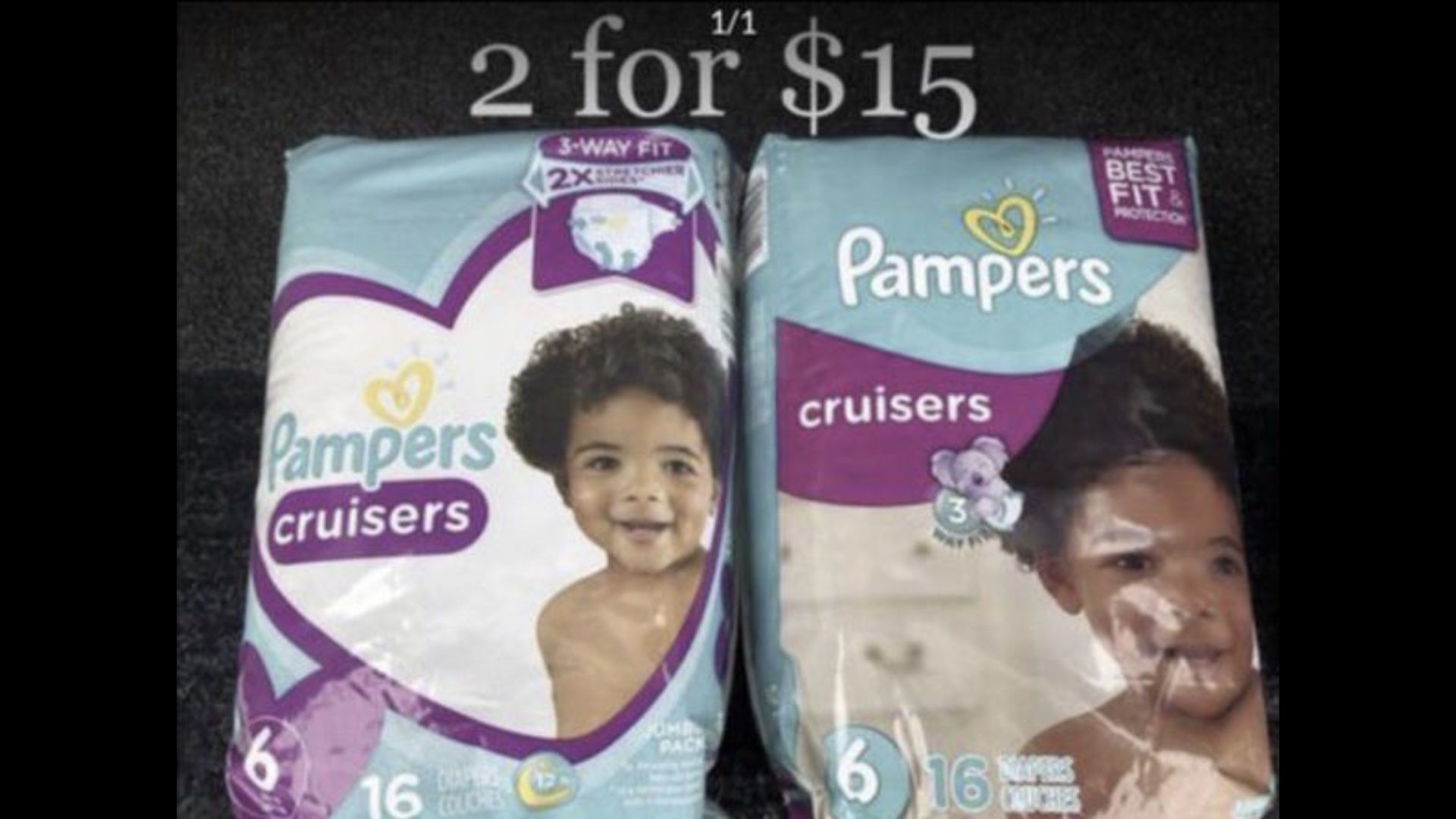 Pampers Diapers (size 6 or 5 available) 2 for $15