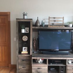 Weathered Grey Entertainment Center 