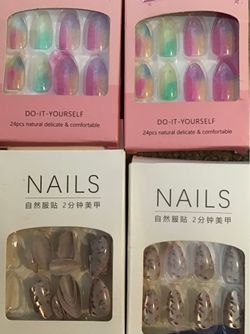 Luxury press on nail lot 4 sets