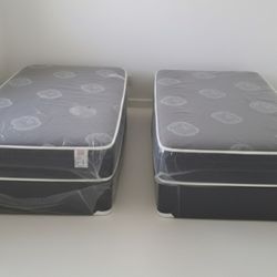 New TWIN SIZE MATTRESS SET TWIN BED SET 2 SETS 4PCS 