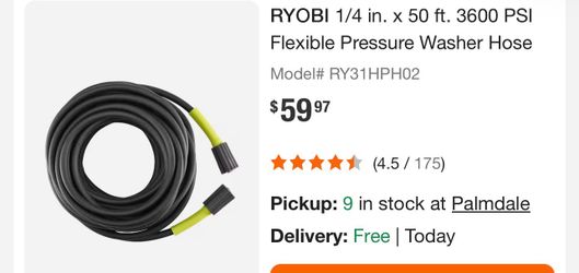 Ryobi water pressure hose