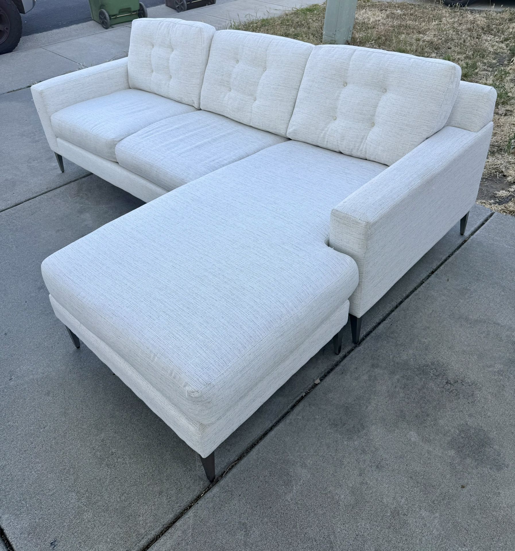 Light Cream Sectional Couch - Scandinavian Designs
