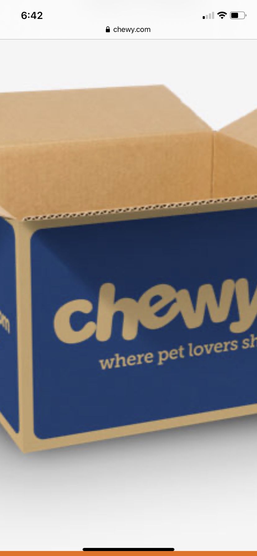 8-9 mid size chewy boxes for free