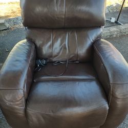 Brown leather recliner 