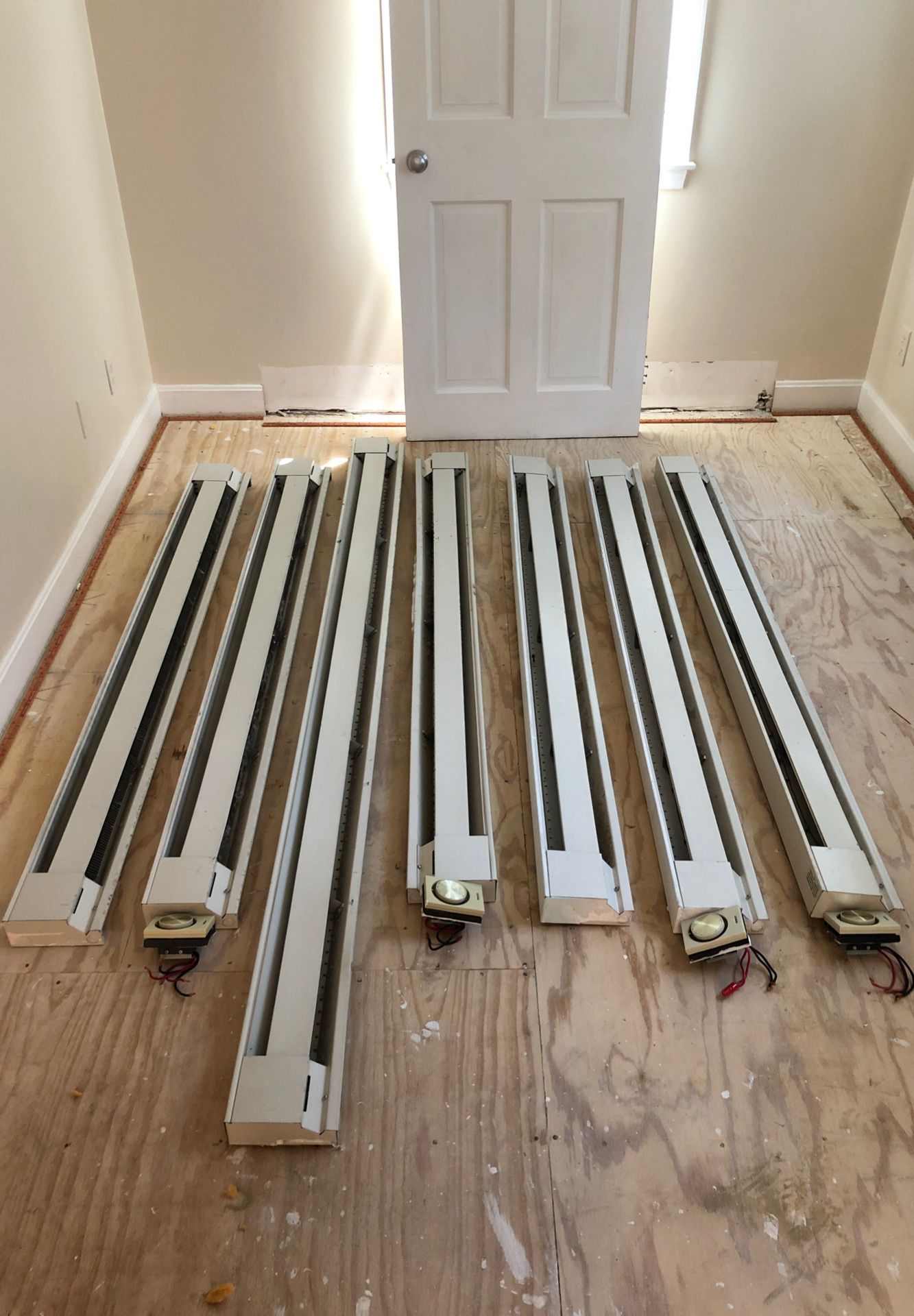 Electric baseboard heaters with thermostats