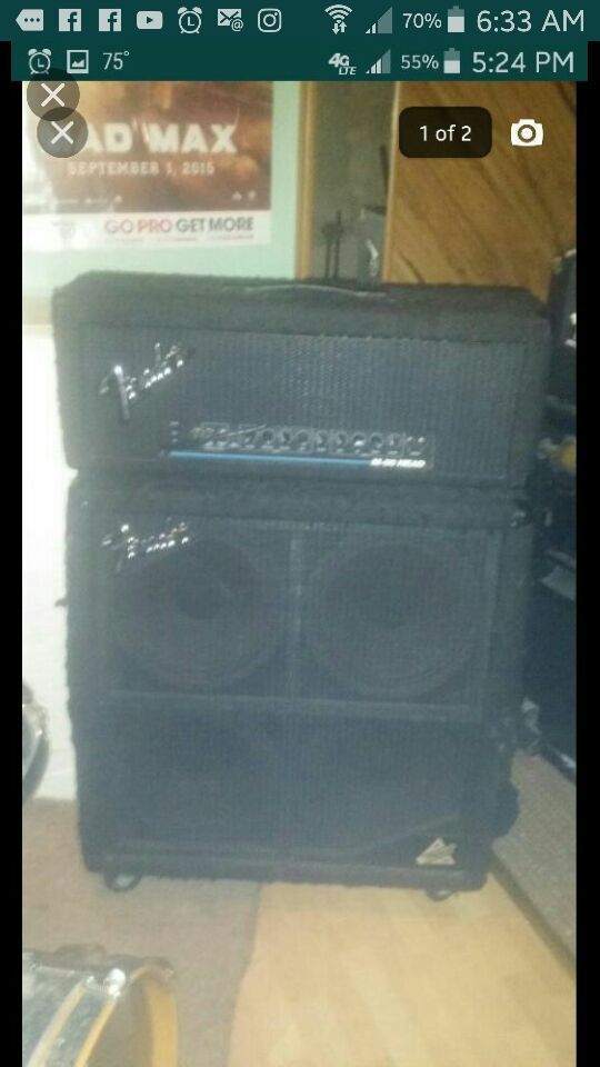 Rare amp.Fender m80 half stack. Early 90s. 300 watts