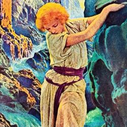 THE CANYON Original Vintage Print Poster Maxfield Parrish Fine Art Deco Nouveau Antique 1970’s Collectible Neoclassical Allegory Painter HILLCREST