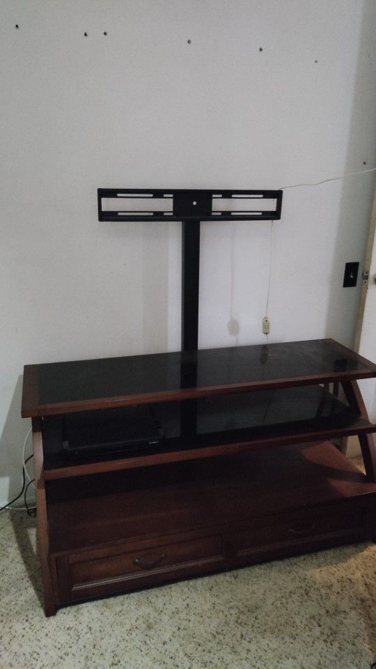 TV Stand w/ Glass Shelves
