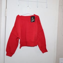 Art Class Red Sweatshirt Girls Size XS Extra Small NWT Fashion Long Casual Wear