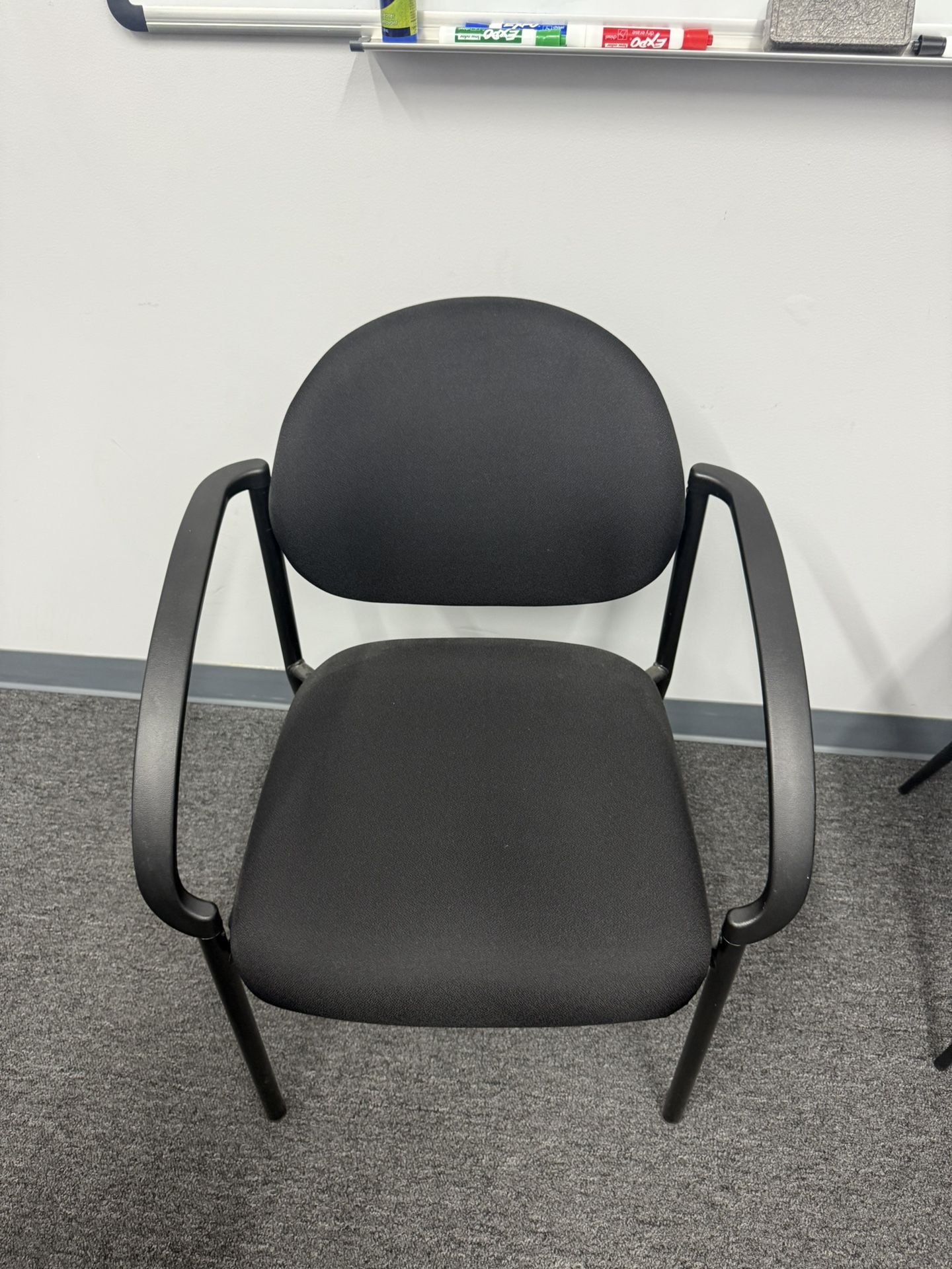 Black Cushioned Stackable Chair (8 Available)