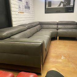 Gray Leather Couch $1250 OBO 